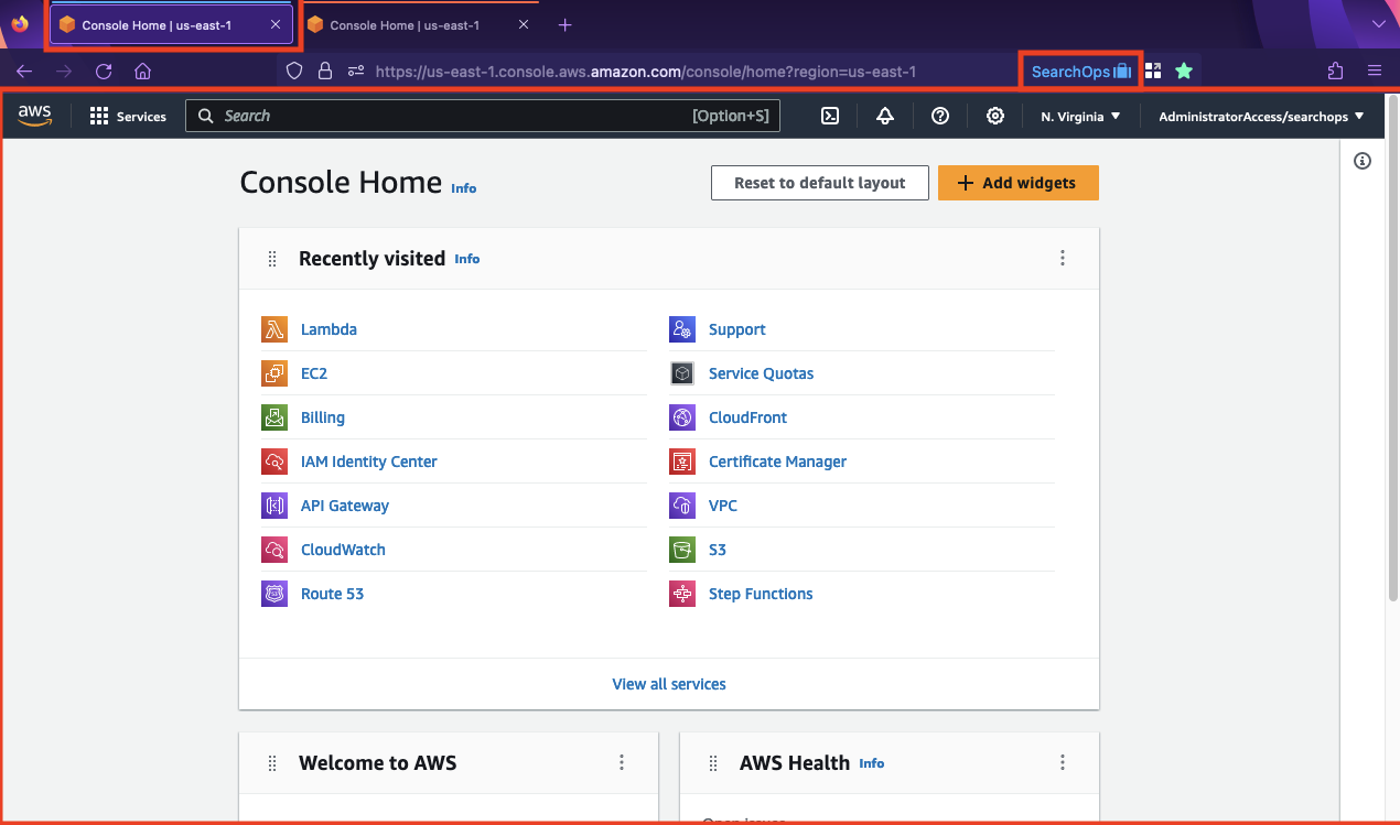 AWS Account for SearchOps